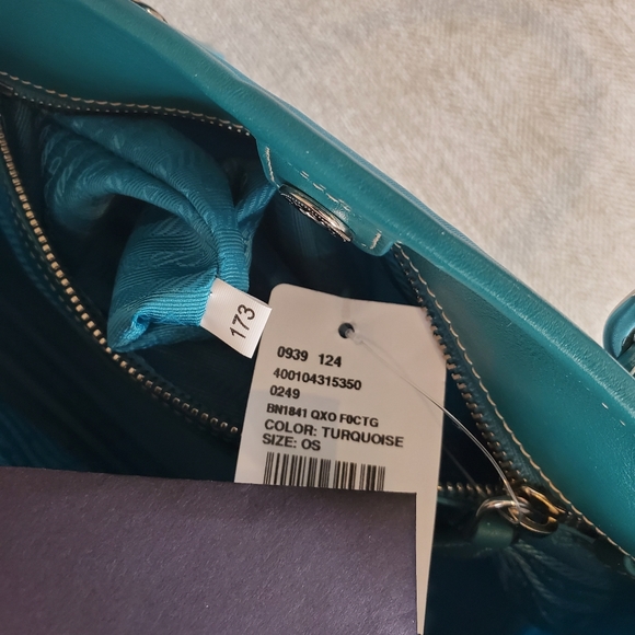 Brand new Prada Turquoise nylon leather purse - Picture 6 of 15